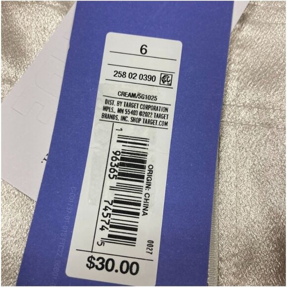 Future Collective Kahlana Barfield Corset Bustier Satin off white Sz 6 - Picture 5 of 6